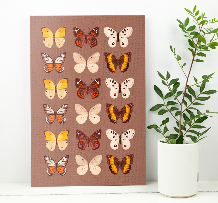 Fluturi vintage arta pânzei retro - TenStickers