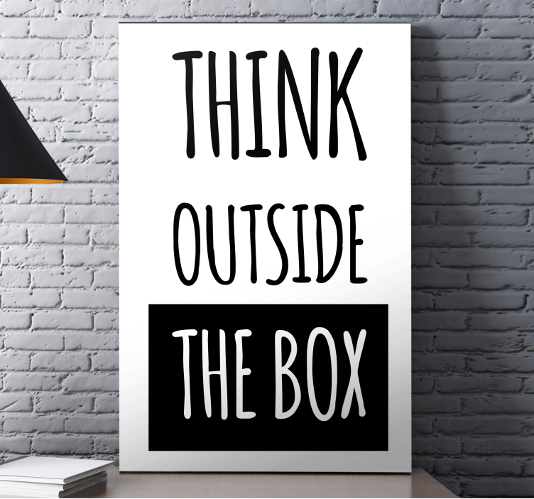 Gândiți-vă în afara cutiei, pânză motivațională - TenStickers