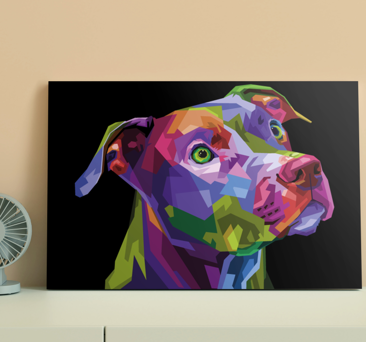 Imprimeuri de pânză pitbull moderne multicolore pentru câini - TenStickers