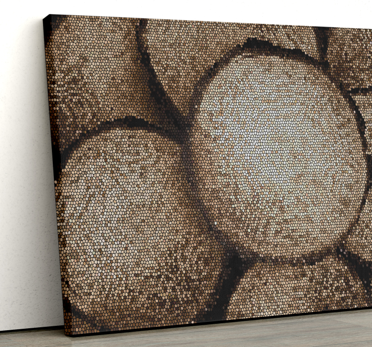 Imprimeuri de pânză mozaic pătrat din lemn - TenStickers