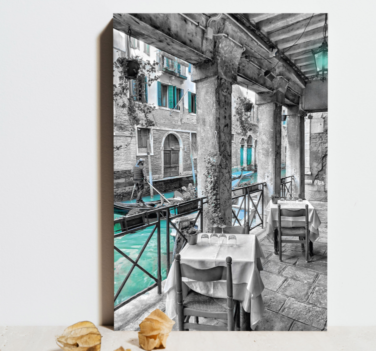 Om călărit pe barca venezică amprente de pânză - TenStickers