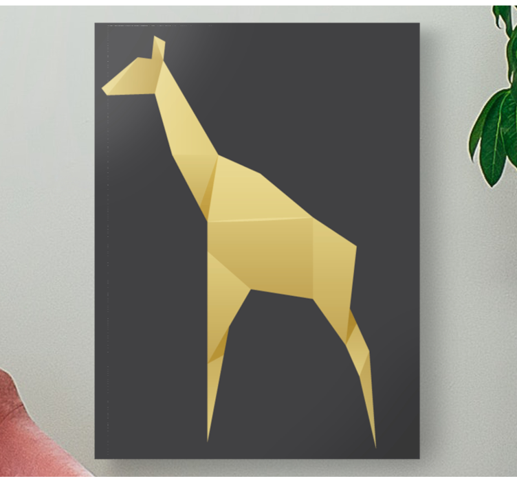 Imprimeuri de pânză de animale de girafă origami - TenStickers