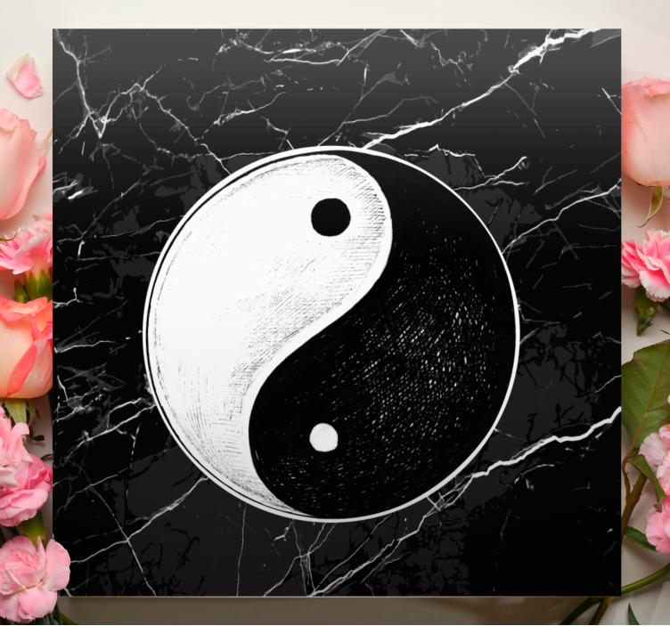Imprimări originale de pânză de echilibru yin yang original - TenStickers