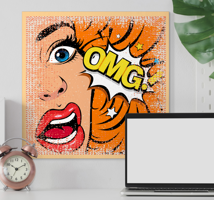 Pop art face canvas printuri - TenStickers