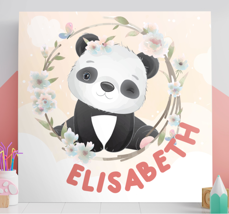 Tablou animale design panda drăguț - TenStickers