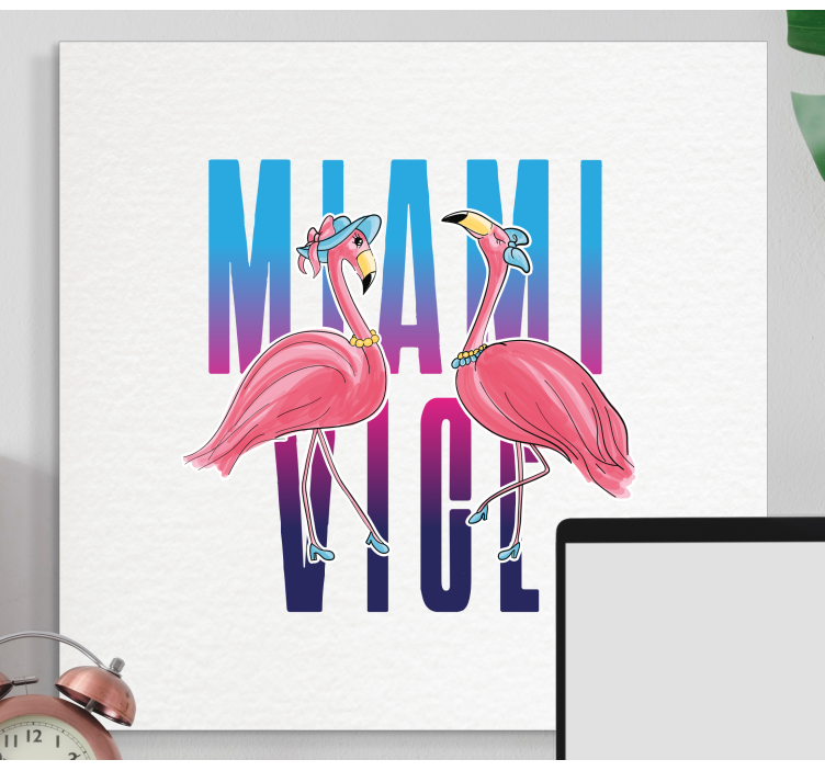 Tablou animale fashioniste flamingo - TenStickers