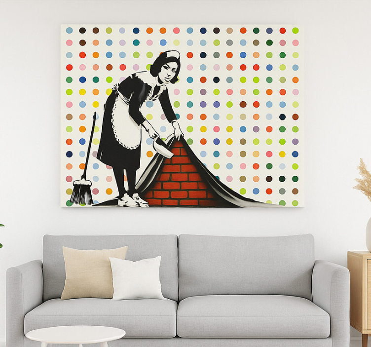 Tablou artă măturat colorat sub covor - TenStickers