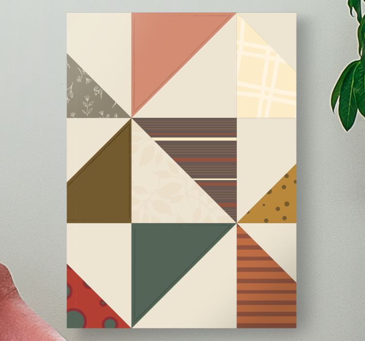 Tablou buddha cu mozaic geometric - TenStickers