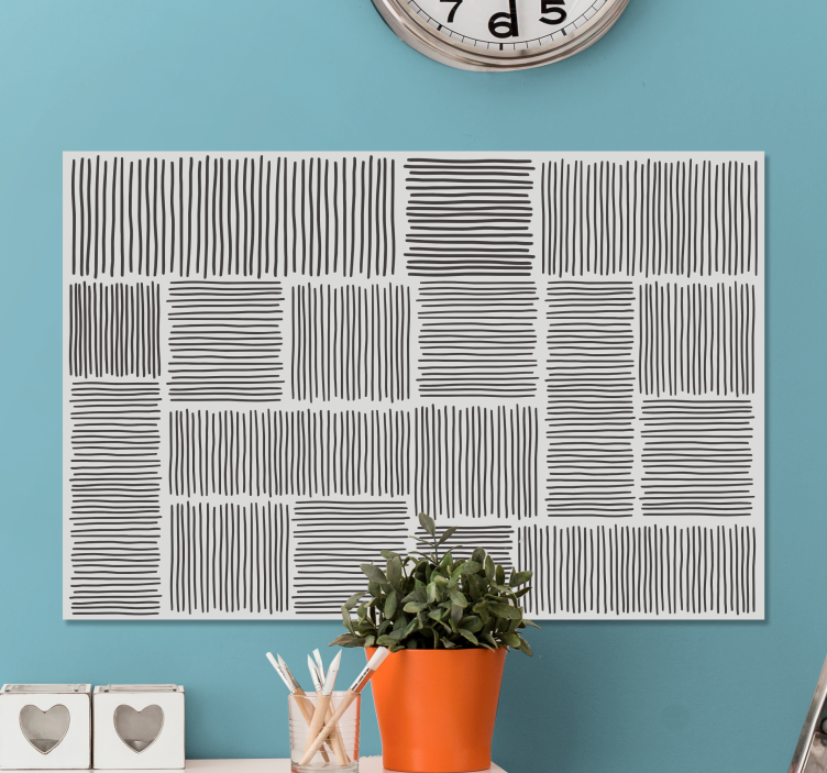 Tablou buddha linii negre texturate - TenStickers