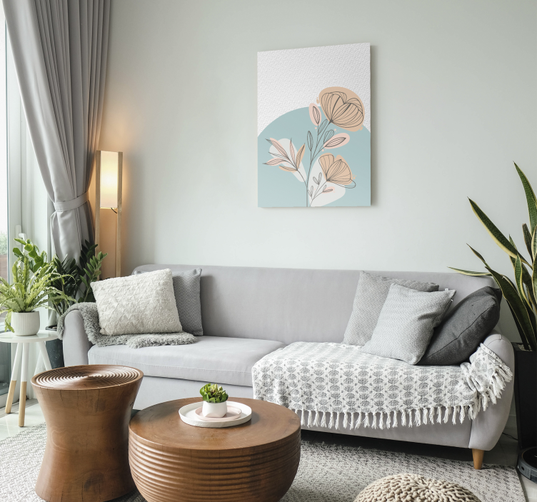 Tablou flori şi plante aranjament elegant și stilizat - TenStickers