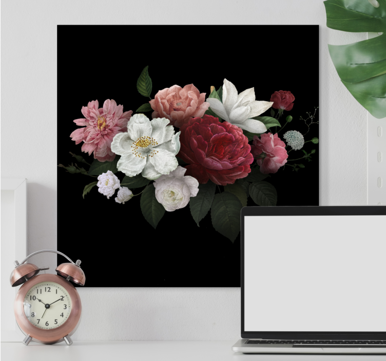 Tablou flori şi plante aranjament floral dramatic - TenStickers