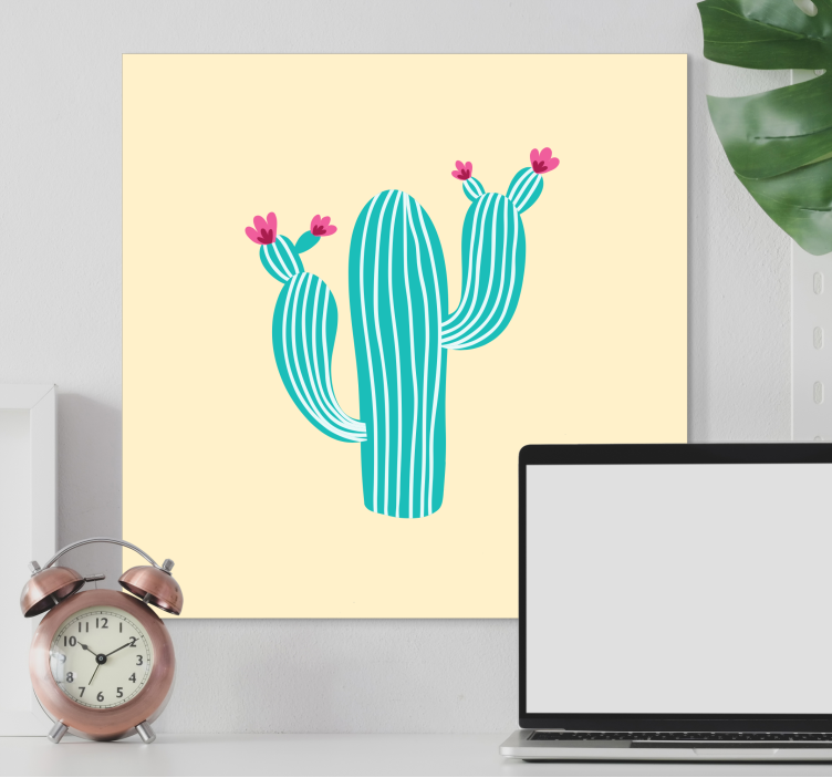 Tablou flori şi plante cactus cu flori - TenStickers