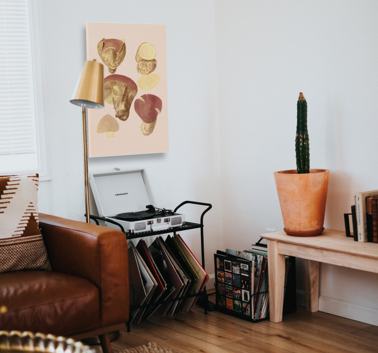 Tablou flori şi plante colectare de ciuperci - TenStickers