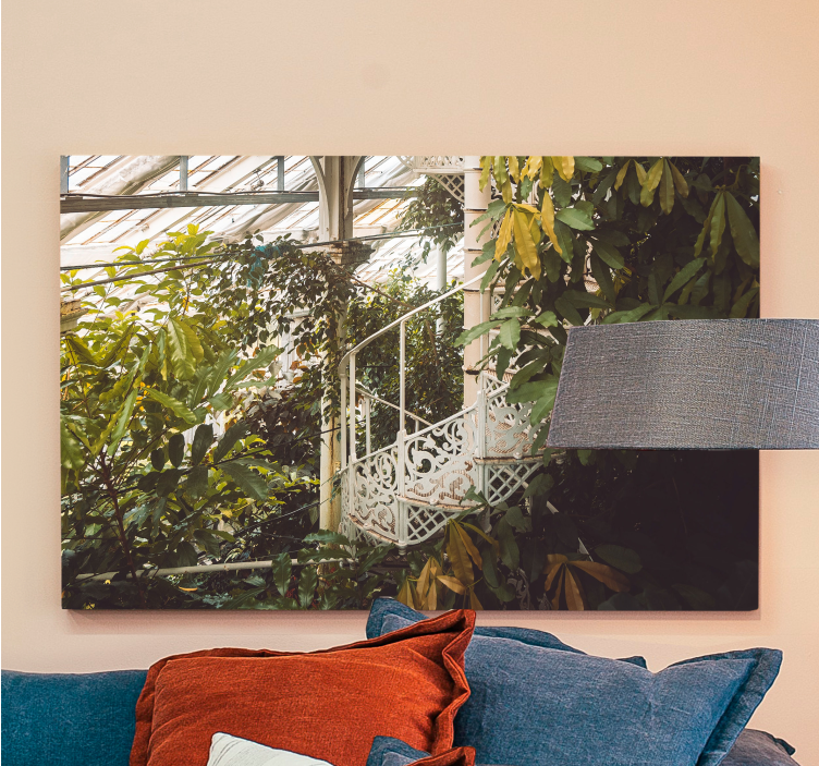 Tablou flori şi plante compoziție verde luxuriantă - TenStickers