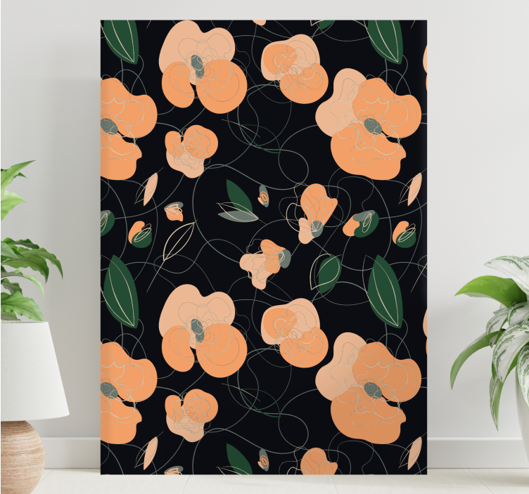 Tablou flori şi plante cu motiv floral elegant - TenStickers