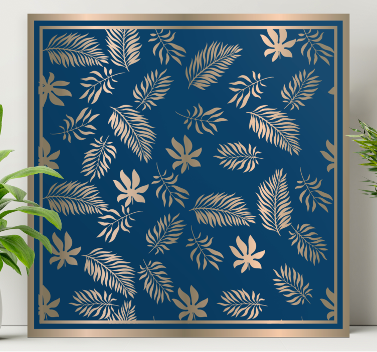 Tablou flori şi plante design cu motive de frunze - TenStickers