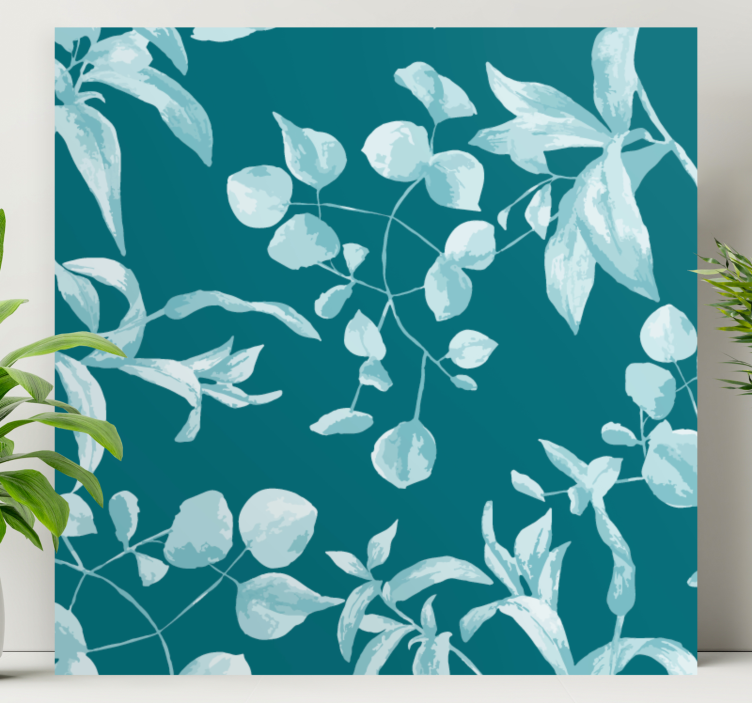 Tablou flori şi plante design elegant cu frunze - TenStickers