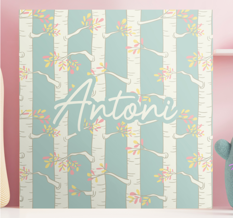 Tablou flori şi plante flori de mesteacăn - TenStickers