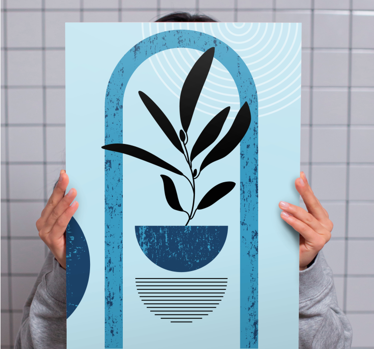 Tablou flori şi plante ilustrație minimalistă a plantelor - TenStickers