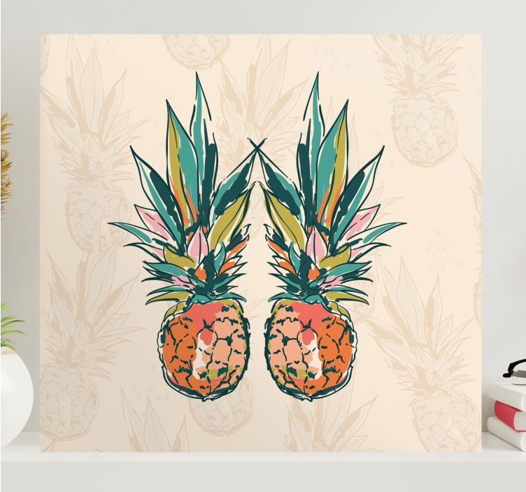 Tablou fructe duo de ananas tropical - TenStickers