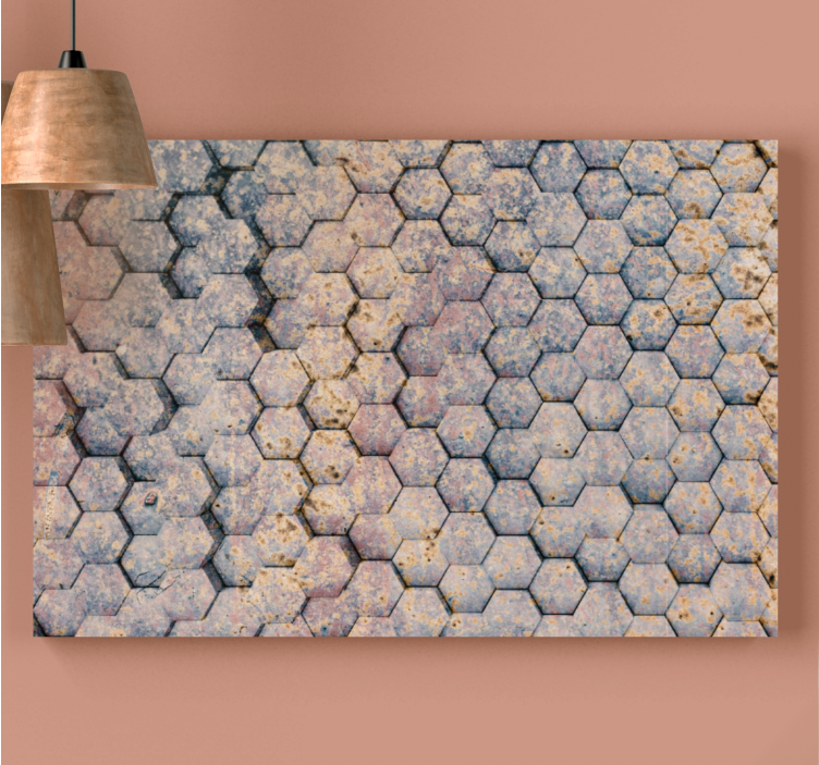 Tablou geometric design cu model hexagonal - TenStickers