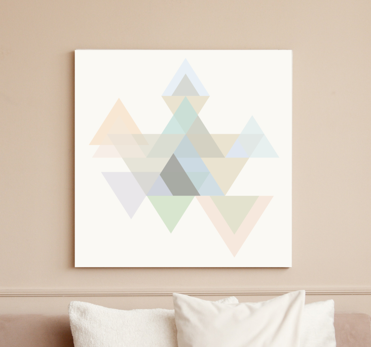 Tablou geometric design triunghiuri abstracte - TenStickers