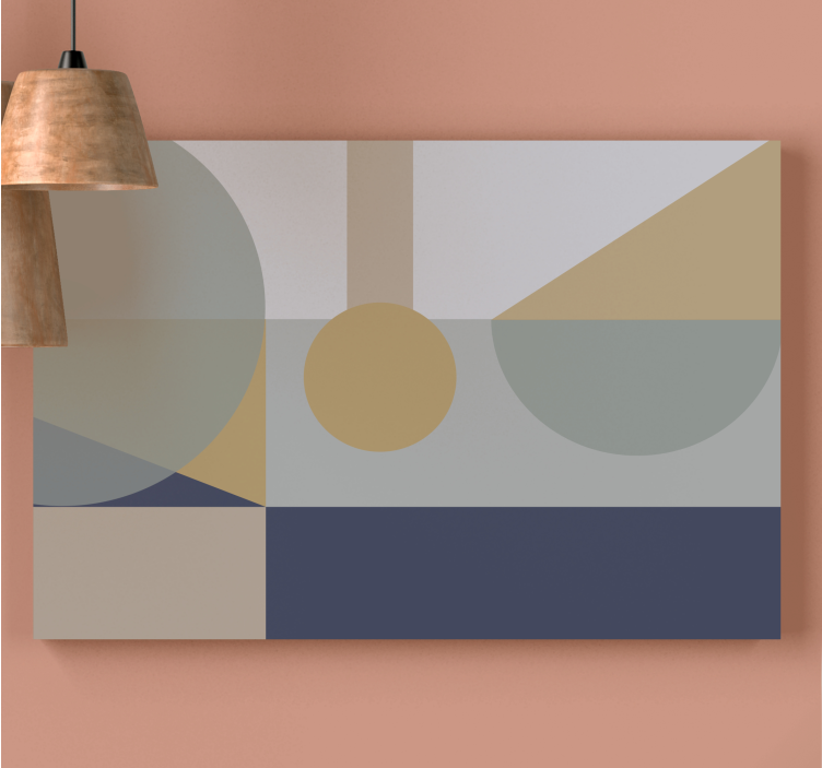 Tablou geometric expunere forme abstracte - TenStickers