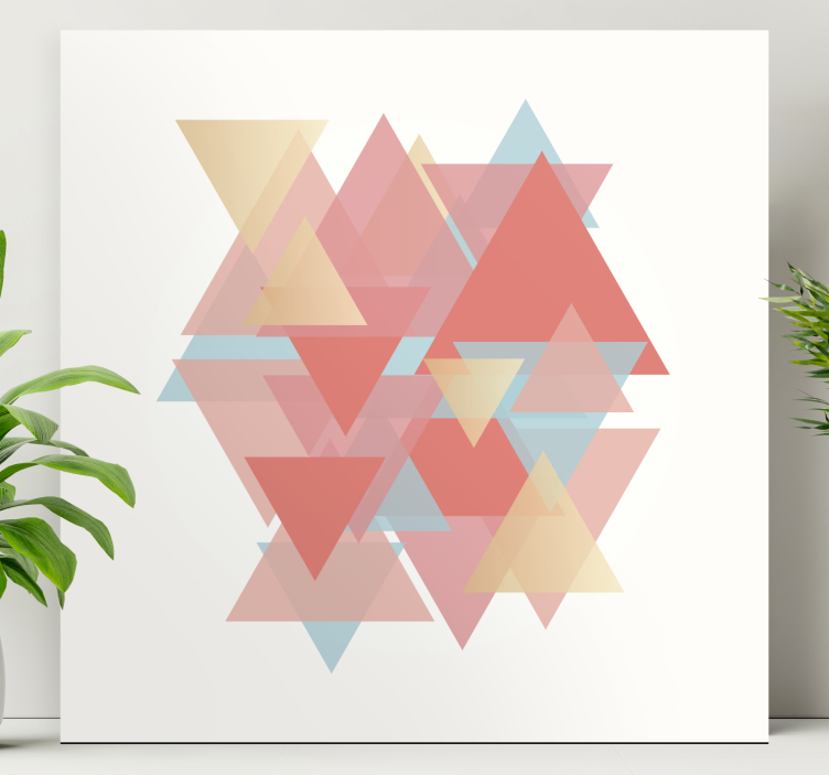Tablou geometric triunghiuri suprapuse - TenStickers