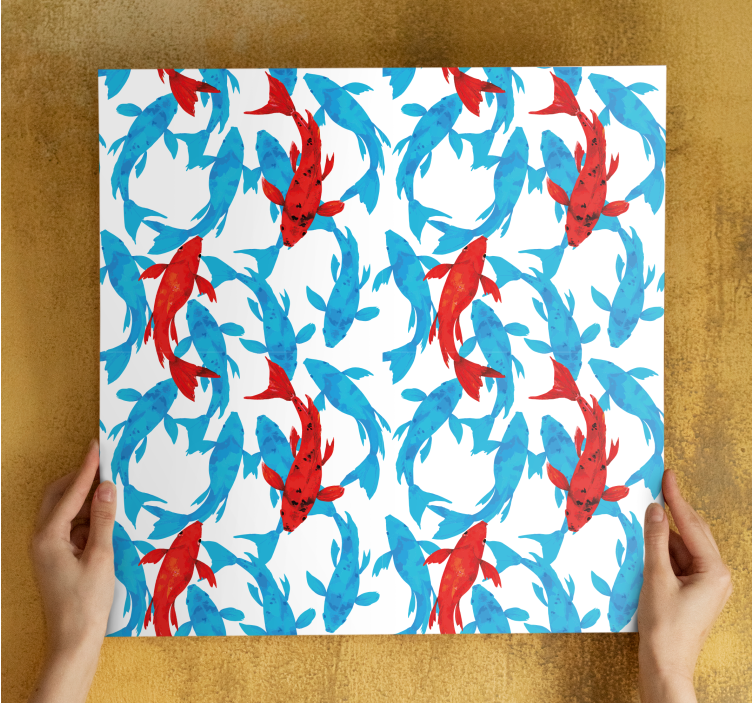 Tablou modern design cu pești colorați - TenStickers