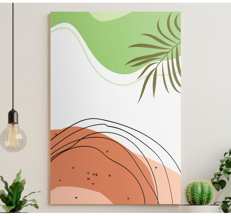 Tablou modern forme tropicale abstracte - TenStickers