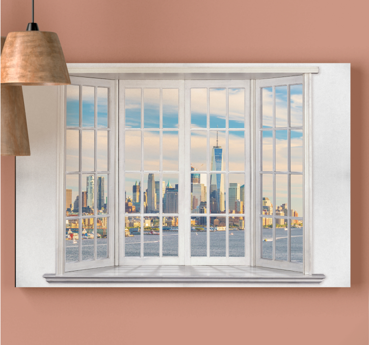 Tablou orașe vedere panoramică asupra orașului - TenStickers