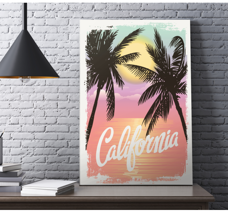 Tablou orașe vibe-uri de apus californian - TenStickers