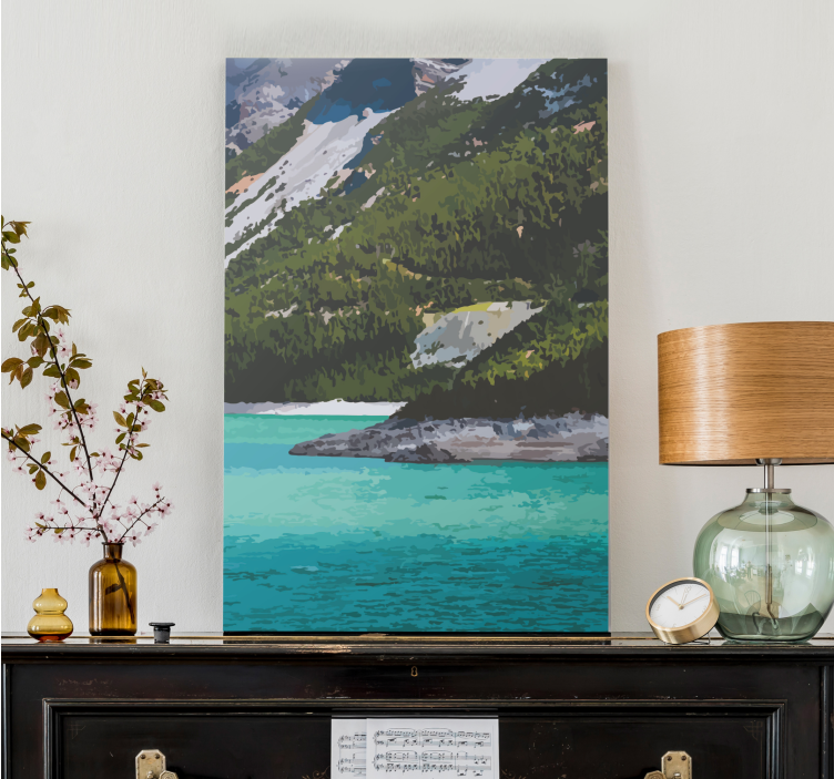 Tablou peisaje vedere senină la munte - TenStickers