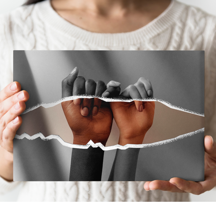 Tablou persoane mâini Împreunate - TenStickers