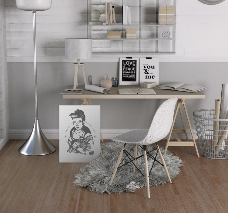 Tablou persoane portret de femeie puternică - TenStickers