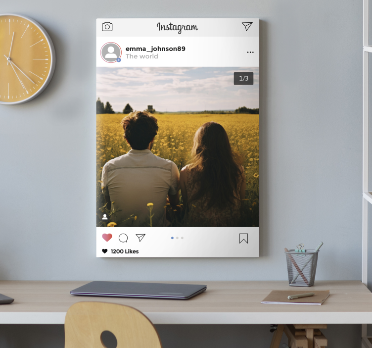 Tablou personalizat ecran instagram - TenStickers