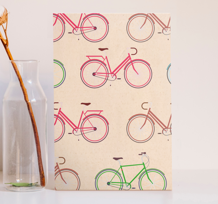 Tablou sport cu modele colorate de biciclete - TenStickers