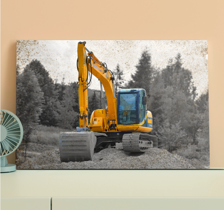 Tablou sport excavator în acțiune - TenStickers