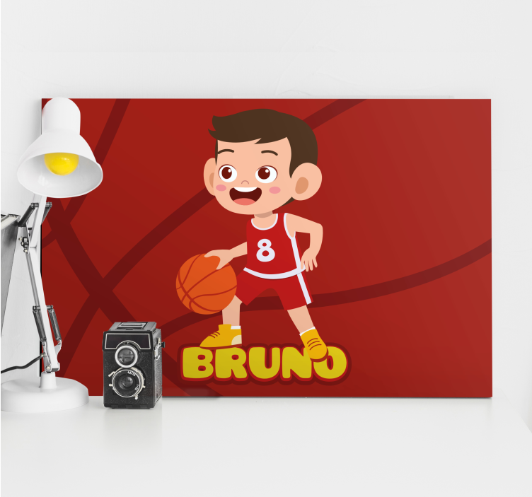 Tablou sport jucător de baschet vesel - TenStickers