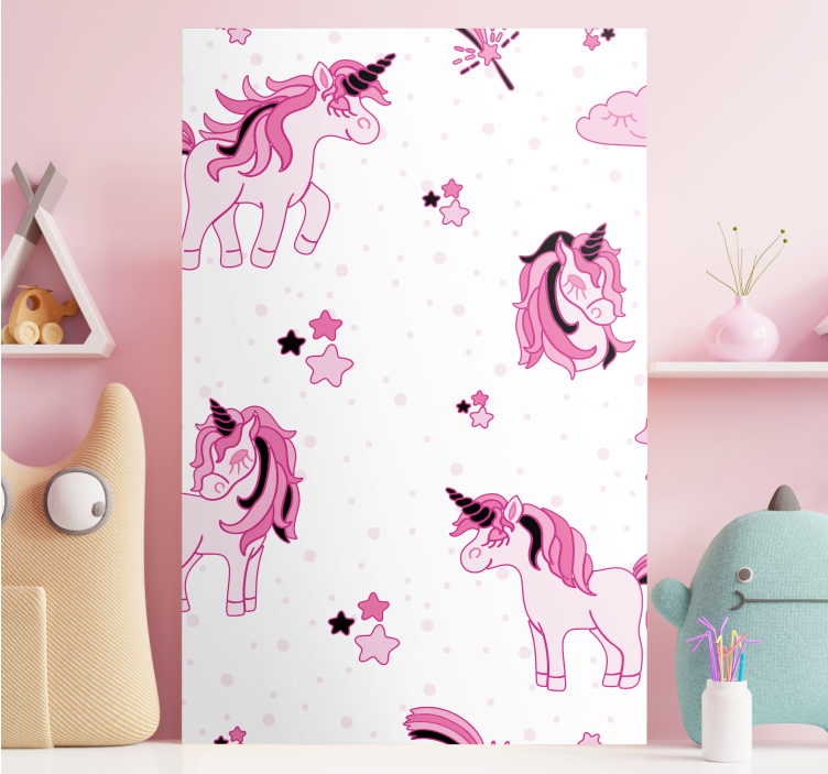 Tablou unicorni cu modele drăguțe de unicorni - TenStickers