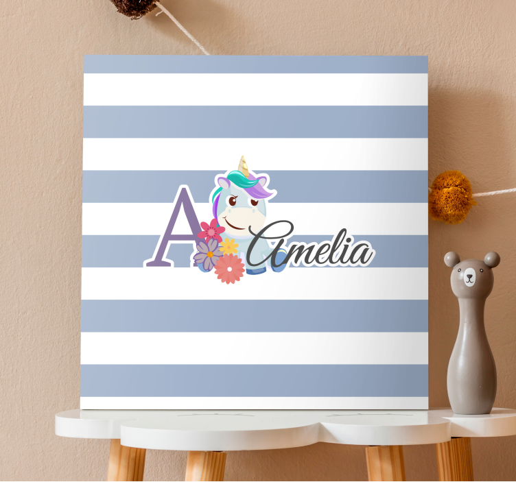 Tablou unicorni design personalizat cu unicorni - TenStickers