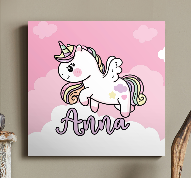 Tablou unicorni fantezie drăguță cu unicorni - TenStickers