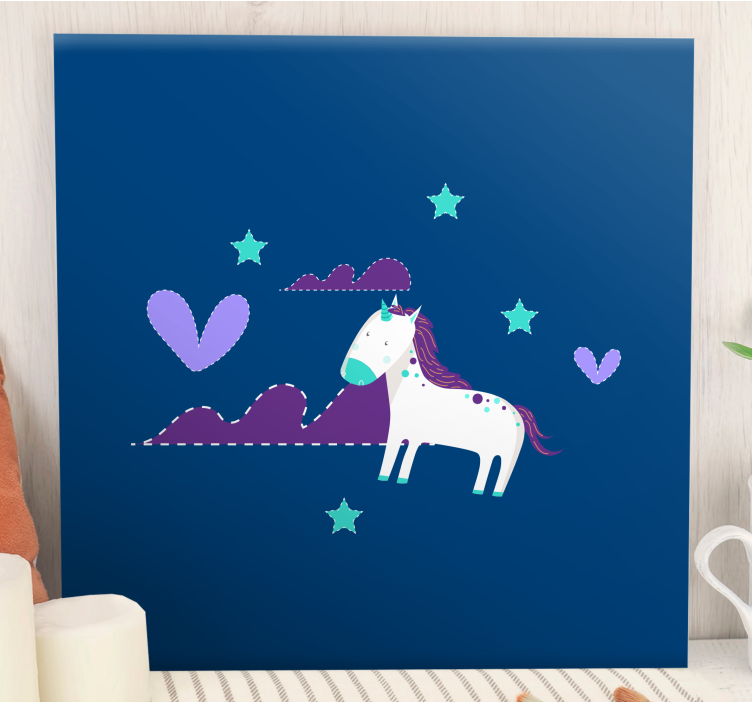 Tablou unicorni peisaj fermecător cu unicorni - TenStickers
