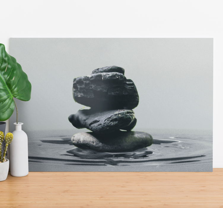 Tablou zen cu stive de pietre echilibrate - TenStickers