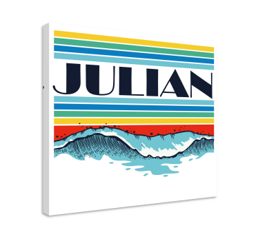 Valuri retro imprimeuri de pânză personalizabile - TenStickers