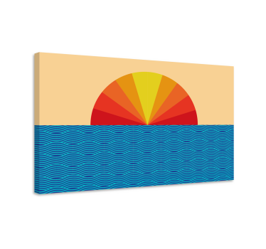 Tablou vintage reflexia apusului - TenStickers