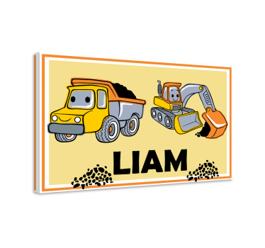 Nume cu camioane imprimări de pânză personalizabile - TenStickers