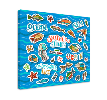 Imagini de perete colaj cu autocolante oceanice pentru copii - TenStickers