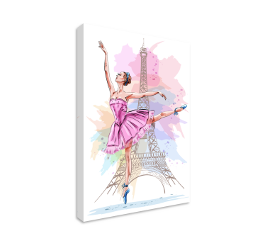 Balerină în artă de perete din pânză paris - TenStickers