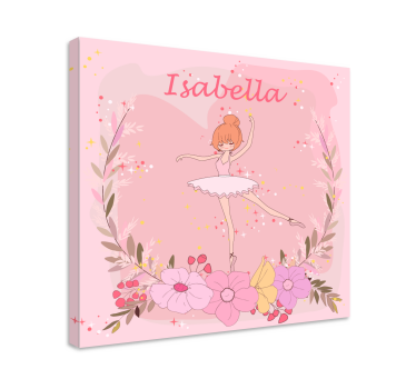 Balerină florală personalizată pânză de artă - TenStickers